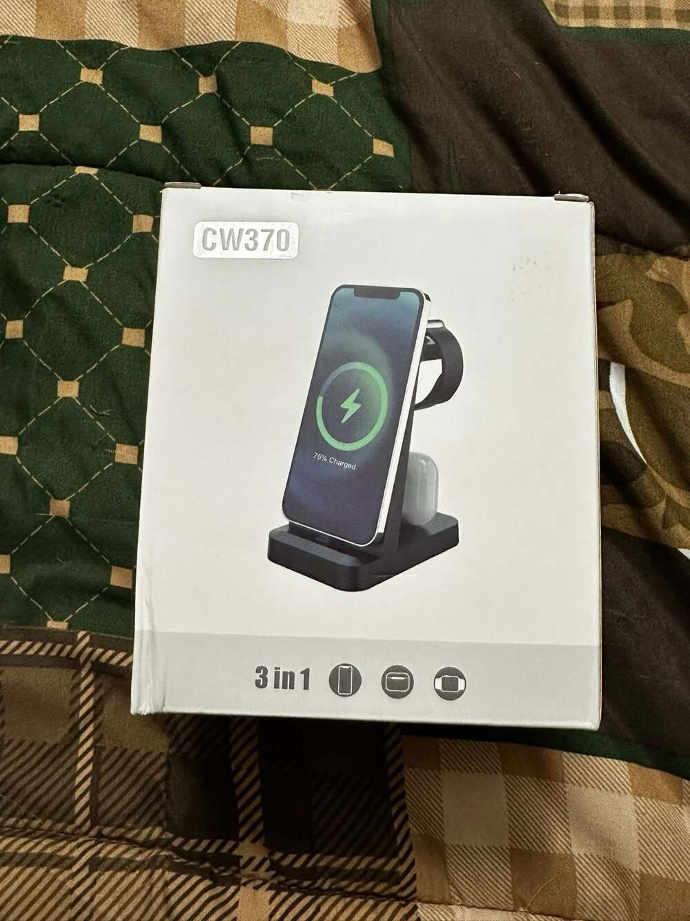 CW370 3 in 1 Wireless Charging Station Black